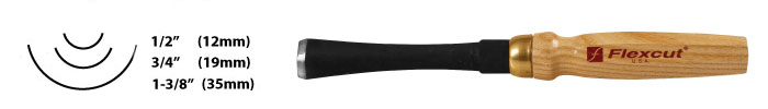 Flexcut no. 9 sweep mallet tool